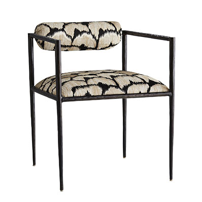 Arteriors Barbana Chair Ocelot Embroidery